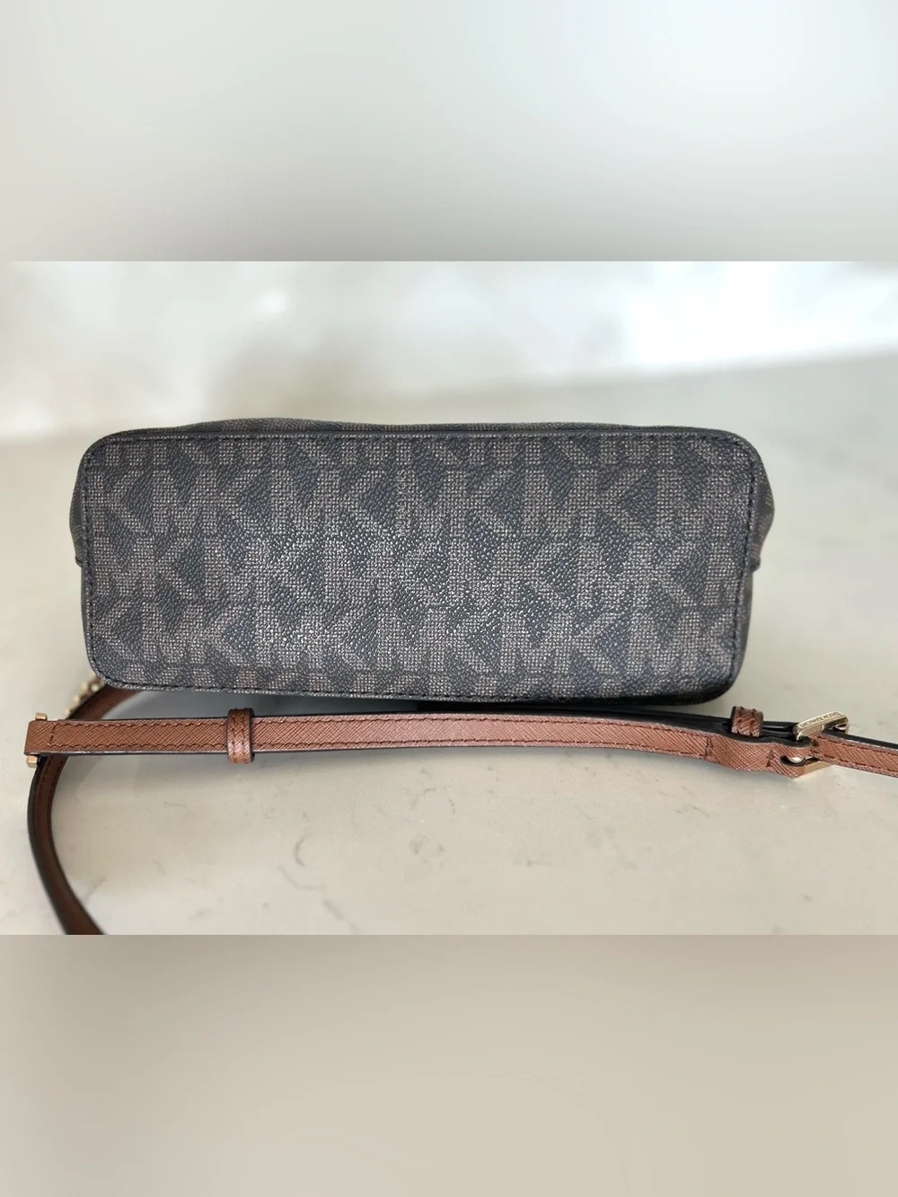 Michael Kors Cindy Signature Logo Dome Crossbody Bag